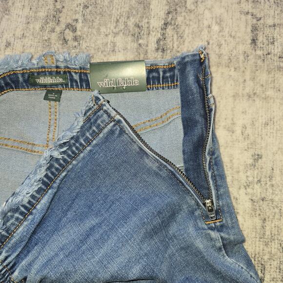 Wild Fable Jeans Womens 4 Low-Rise Flare Flare Raw Hem Bohemian Festival Hippie - Picture 5 of 12